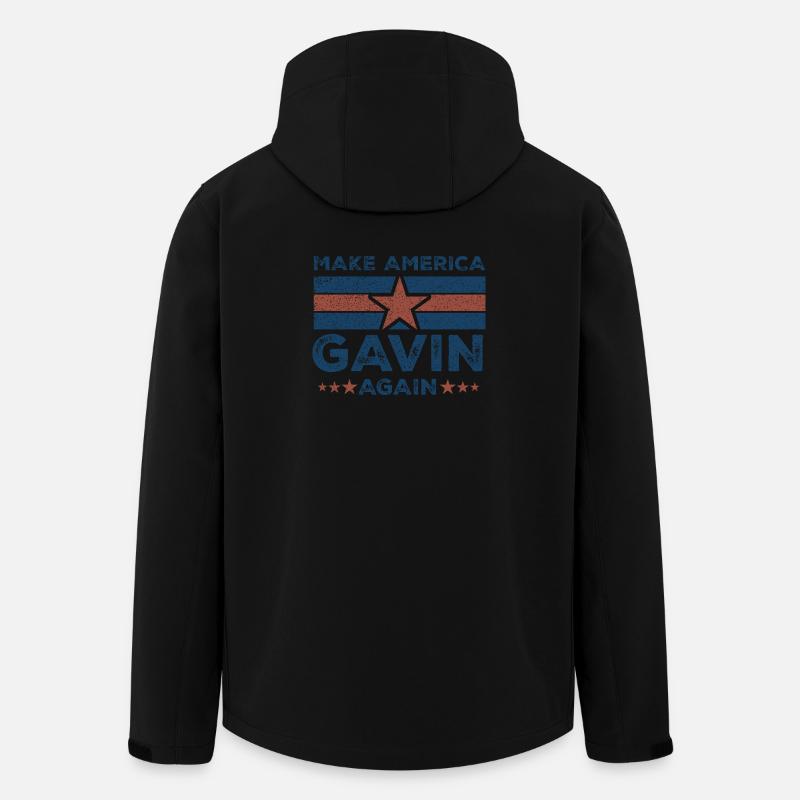 Gavin Make America - Recycelte Männer Softshell-Jacke von Stanley/Stella - Schwarz