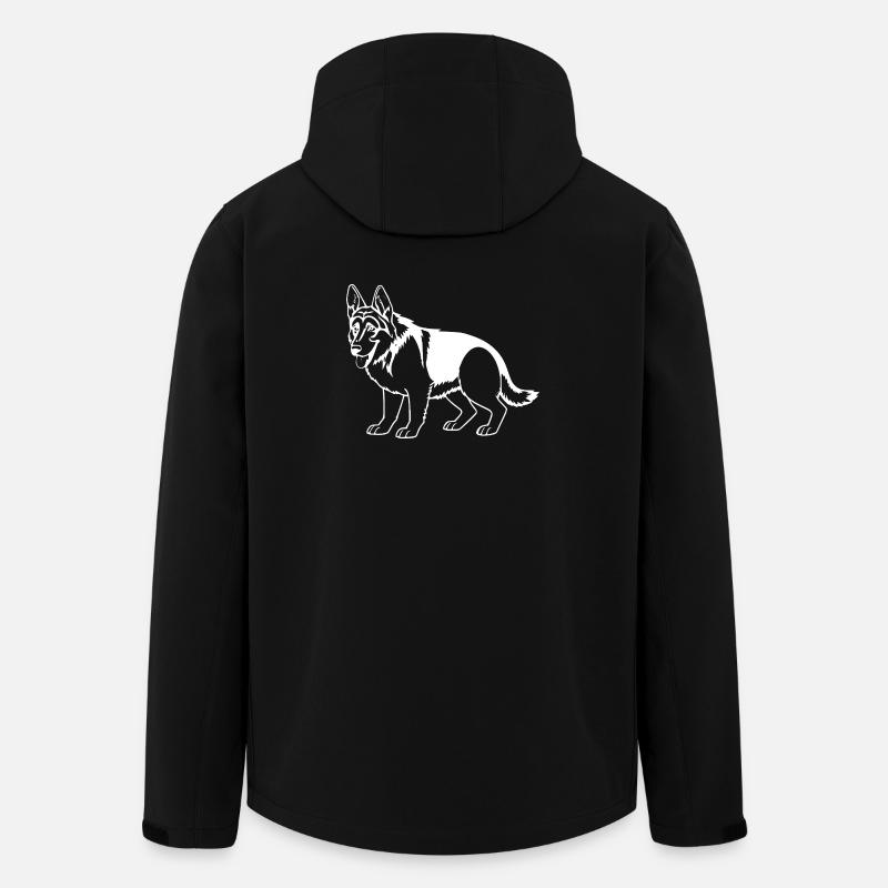 Schäferhund weiß - Recycelte Männer Softshell-Jacke von Stanley/Stella - Schwarz