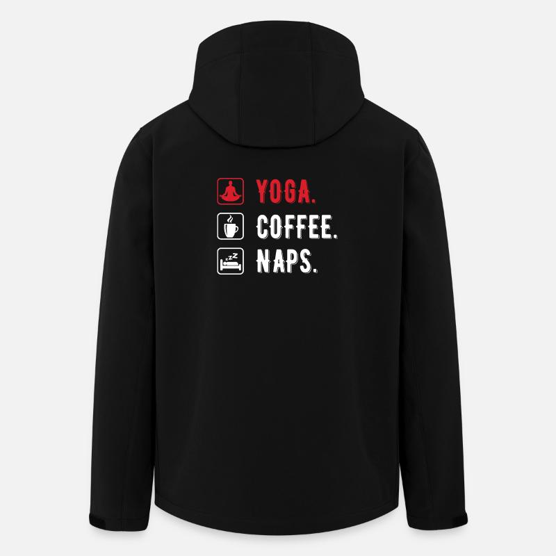 Yoga coffee naps men - Recycelte Männer Softshell-Jacke von Stanley/Stella - Schwarz