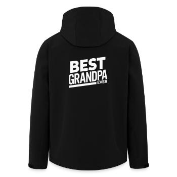 Meilleur grand-père de tous les temps - Bester Opa - Veste softshell homme en polyester recyclé Stanley/Stella - noir - Dos - AI Model Male 185 light (185cm)