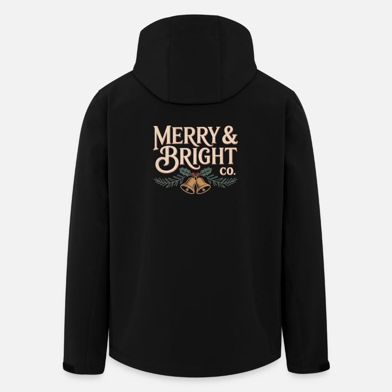 Merry & Bright Co. – Classic Christmas Design - Men’s Recycled Softshell Jacket by Stanley/Stella - black