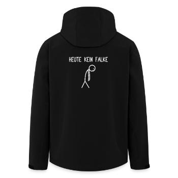Aujourd’hui, plus de fauconnerie faucon - Veste softshell homme en polyester recyclé Stanley/Stella - noir - Dos - AI Model Male 185 light (185cm)