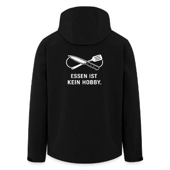 Eating Is Not A Hobby – Minimalist Chef Shirt - Men’s Recycled Softshell Jacket by Stanley/Stella - black - Back - AI Model Male 185 light (185cm)