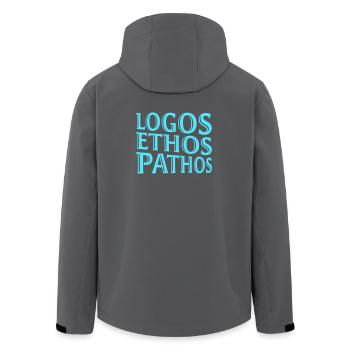 Logos Ethos Pathos Rhetorik Philosophie Student - Recycelte Männer Softshell-Jacke von Stanley/Stella - Schwarz - Hinten - AI Model Male 185 light (185cm)