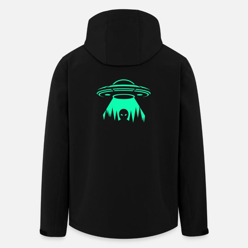 UFO Néon Abduction - Veste softshell homme en polyester recyclé Stanley/Stella - noir