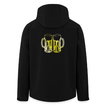 Bier Biergläser Anstoßen - Recycelte Männer Softshell-Jacke von Stanley/Stella - Schwarz - Hinten - AI Model Male 185 light (185cm)