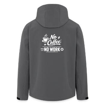 Pas de café, pas de travail - Veste softshell homme en polyester recyclé Stanley/Stella - noir - Dos - AI Model Male 185 light (185cm)