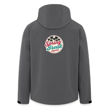Spring Break Squad Palm Trees Tropical Holiday Party - Men’s Recycled Softshell Jacket by Stanley/Stella - anthracite - Back - AI Model Male 185 light (185cm)