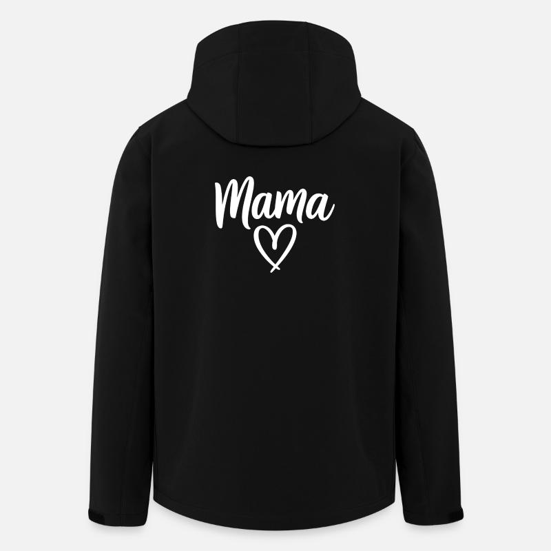 Mama Heart Skript Handgeschriebene Liebe - Recycelte Männer Softshell-Jacke von Stanley/Stella - Schwarz