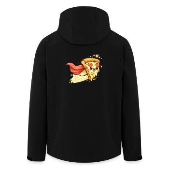 Héros pizza avec cape - Veste softshell homme en polyester recyclé Stanley/Stella - noir - Dos - AI Model Male 185 light (185cm)