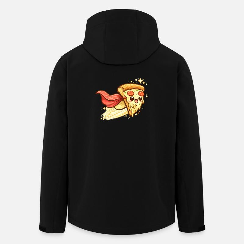 Pizzaheld mit Cape - Recycelte Männer Softshell-Jacke von Stanley/Stella - Schwarz