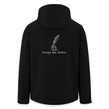Poetry Not Profit Poetcore Literary Dark Academia - Recycelte Männer Softshell-Jacke von Stanley/Stella - Schwarz - Hinten - AI Model Male 185 light (185cm)