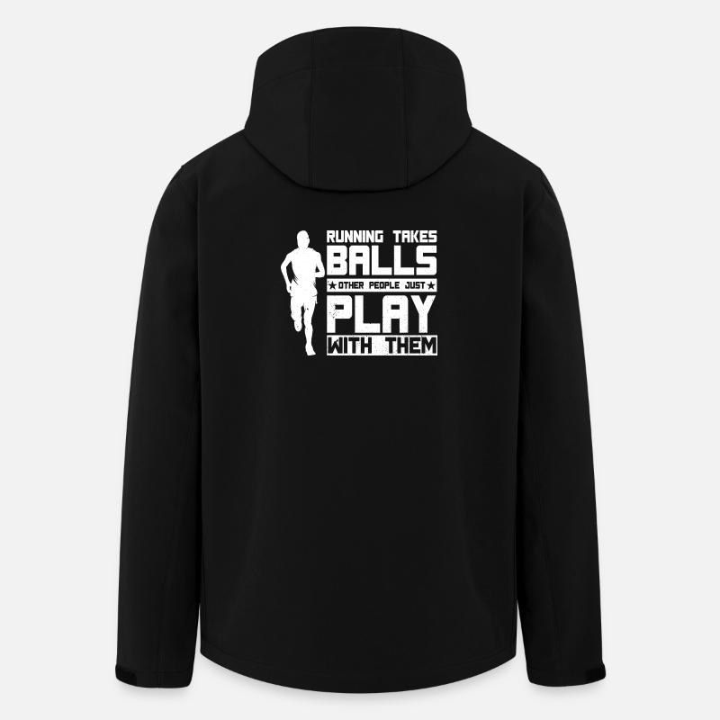Marathon Runner Takes Balls Running - Men’s Recycled Softshell Jacket by Stanley/Stella - black