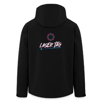 Retro Laser Tag Neon Gaming Design - Recycelte Männer Softshell-Jacke von Stanley/Stella - Schwarz - Hinten - AI Model Male 185 light (185cm)