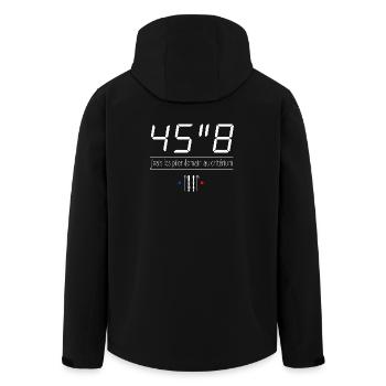 45"8 - J'vais les piler demain au critérium - Veste softshell homme en polyester recyclé Stanley/Stella - noir - Dos - AI Model Male 185 light (185cm)