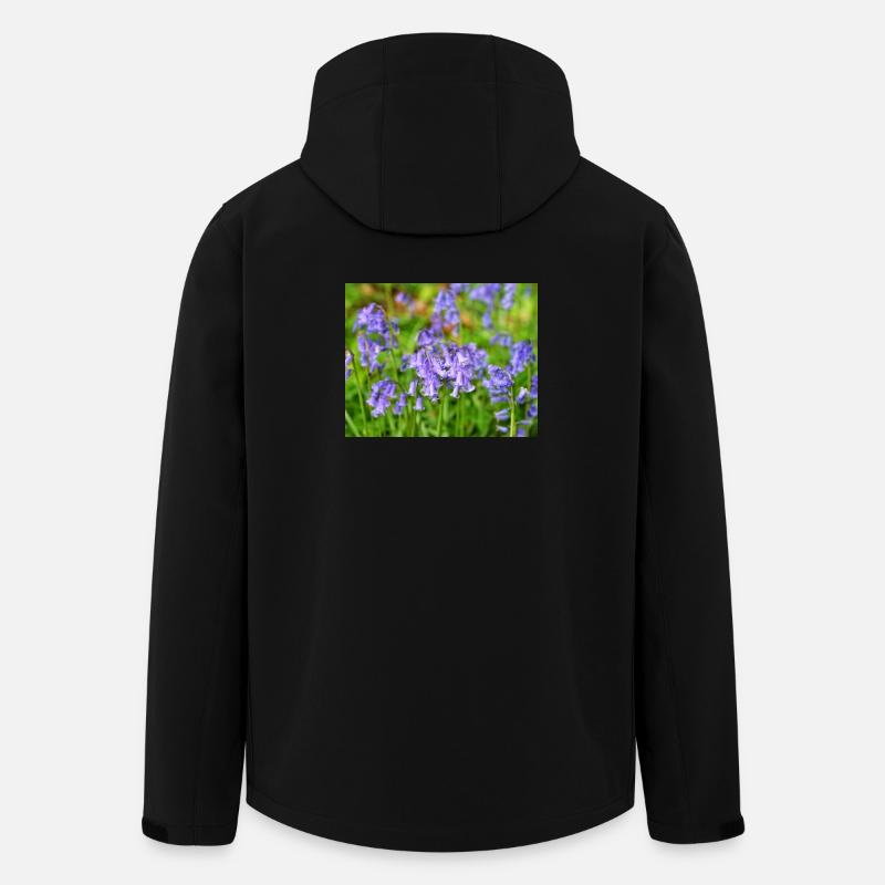 Bluebell - Violet Spring Bloom - Men’s Recycled Softshell Jacket by Stanley/Stella - black