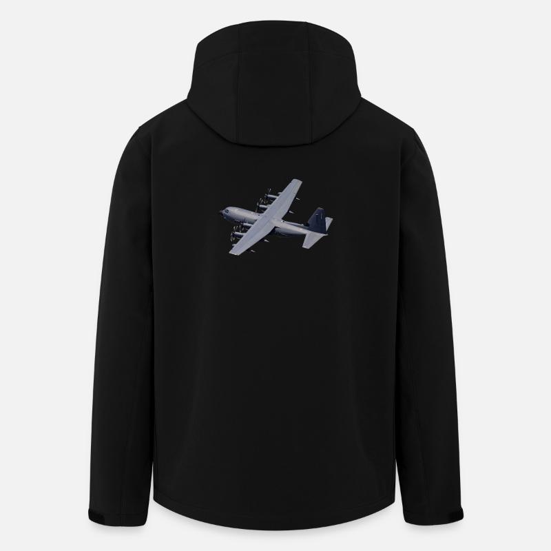 C-130 Grau Silhouette - Recycelte Männer Softshell-Jacke von Stanley/Stella - Schwarz
