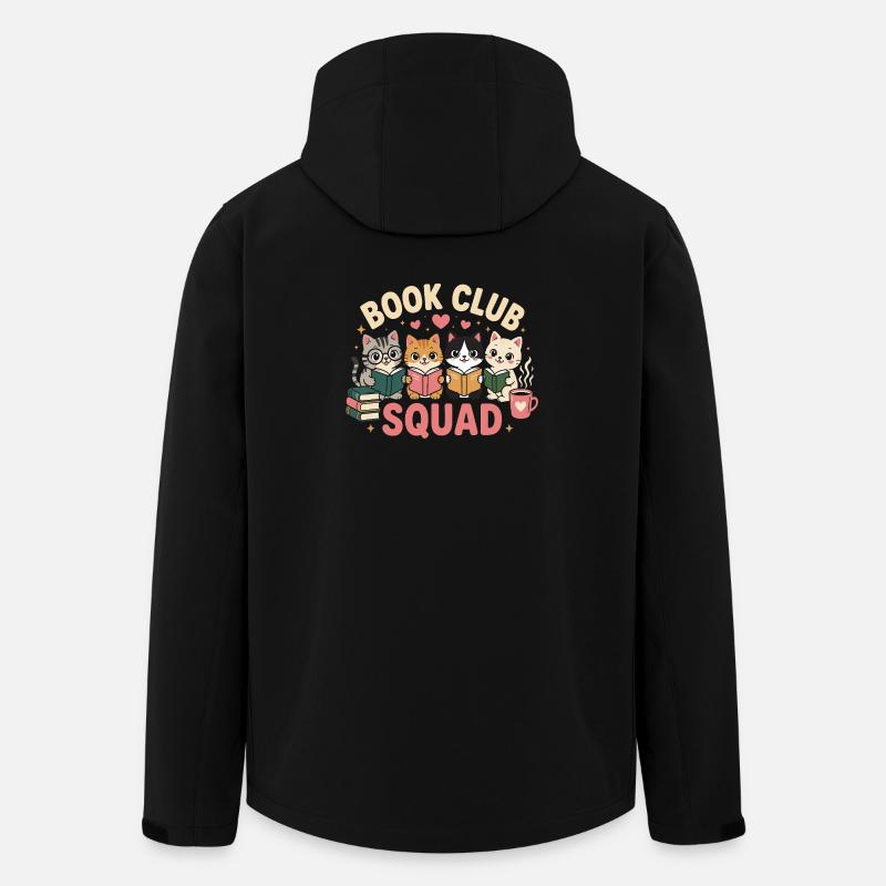 Book Club Cats Squad - Men’s Recycled Softshell Jacket by Stanley/Stella - black