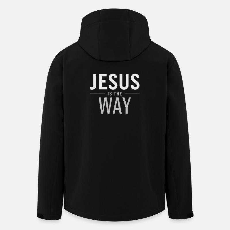 Jésus est la voie - Veste softshell homme en polyester recyclé Stanley/Stella - noir