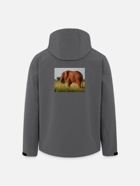 Elephant on Savannah - Men’s Recycled Softshell Jacket by Stanley/Stella - black