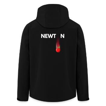 Crimson Apple Burst - Men’s Recycled Softshell Jacket by Stanley/Stella - black - Back - AI Model Male 185 light (185cm)