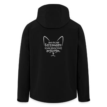 Katzenhaare Geschenk - Recycelte Männer Softshell-Jacke von Stanley/Stella - Schwarz - Hinten - AI Model Male 185 light (185cm)
