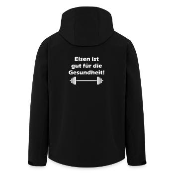 Le fer est bon pour la santé - musculation - Veste softshell homme en polyester recyclé Stanley/Stella - noir - Dos - AI Model Male 185 light (185cm)