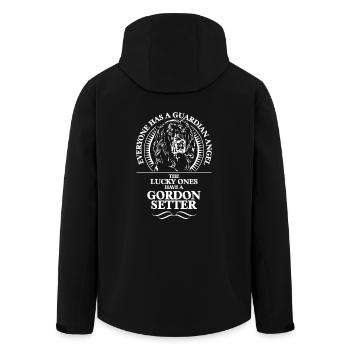GORDON SETTER Ange gardien cadeau de Wilsign - Veste softshell homme en polyester recyclé Stanley/Stella - noir - Dos - AI Model Male 185 light (185cm)