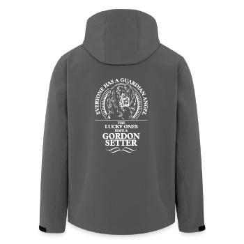 GORDON SETTER Ange gardien cadeau de Wilsign - Veste softshell homme en polyester recyclé Stanley/Stella - charbon - Dos - AI Model Male 185 light (185cm)