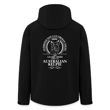 Ange gardien KELPIE AUSTRALIEN disant WILSIGNS - Veste softshell homme en polyester recyclé Stanley/Stella - noir - Dos - AI Model Male 185 light (185cm)