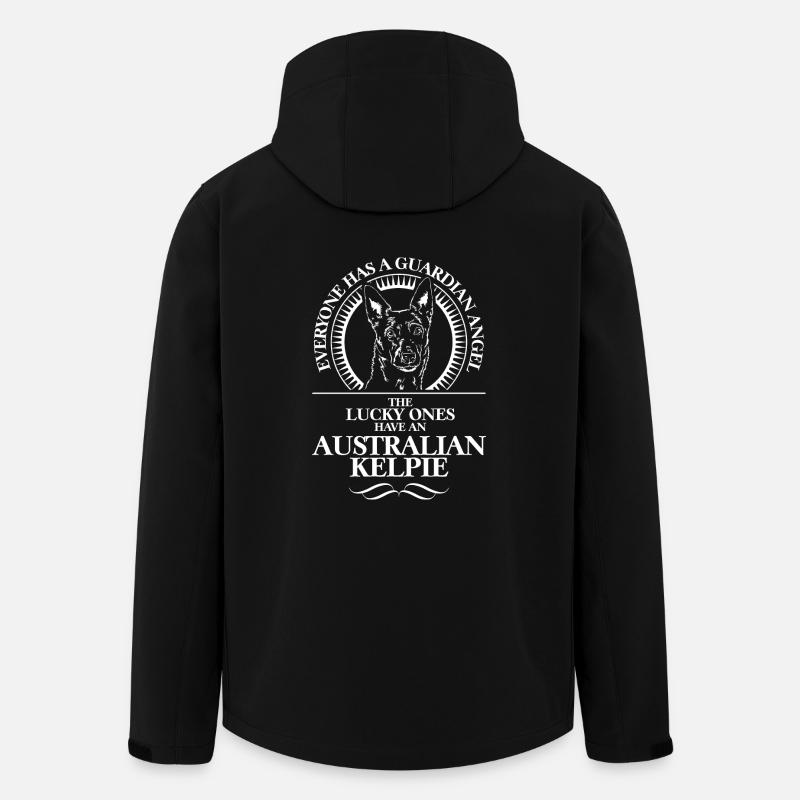 AUSTRALIAN KELPIE Guardian Angel Spruch WILSIGNS - Recycelte Männer Softshell-Jacke von Stanley/Stella - Schwarz