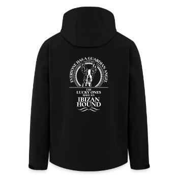 IBIZAN HOUND Ange Gardien WILSIGNS discussion de chien - Veste softshell homme en polyester recyclé Stanley/Stella - noir - Dos - AI Model Male 185 light (185cm)