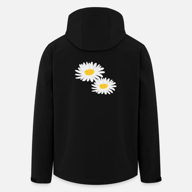 Flower Daisies - Men’s Recycled Softshell Jacket by Stanley/Stella - black