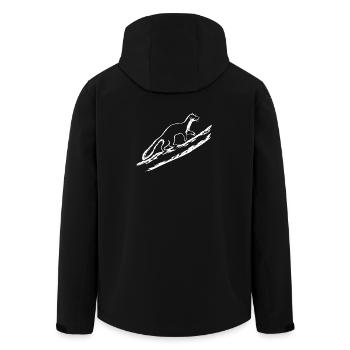 Marder in der Nacht - Recycelte Männer Softshell-Jacke von Stanley/Stella - Schwarz - Hinten - AI Model Male 185 light (185cm)