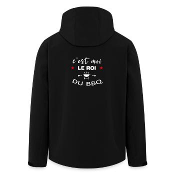 C'est moi le roi du barbecue - Veste softshell homme en polyester recyclé Stanley/Stella - noir - Dos - AI Model Male 185 light (185cm)