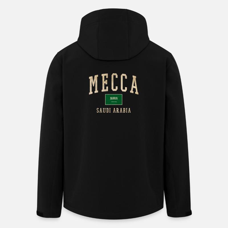 Emblème rétro saoudien de La Mecque - Veste softshell homme en polyester recyclé Stanley/Stella - noir