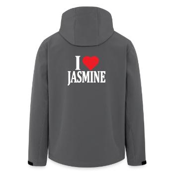 T-Shirt Ich liebe Jasmin T-Shirt Geschenkidee - Recycelte Männer Softshell-Jacke von Stanley/Stella - Anthrazit - Hinten - AI Model Male 185 light (185cm)