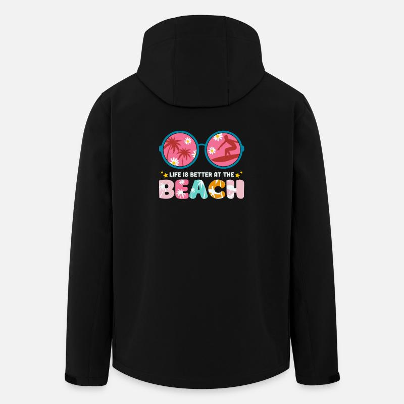 Sommerferien, Sommer, Hallo Sommer - Recycelte Männer Softshell-Jacke von Stanley/Stella - Schwarz