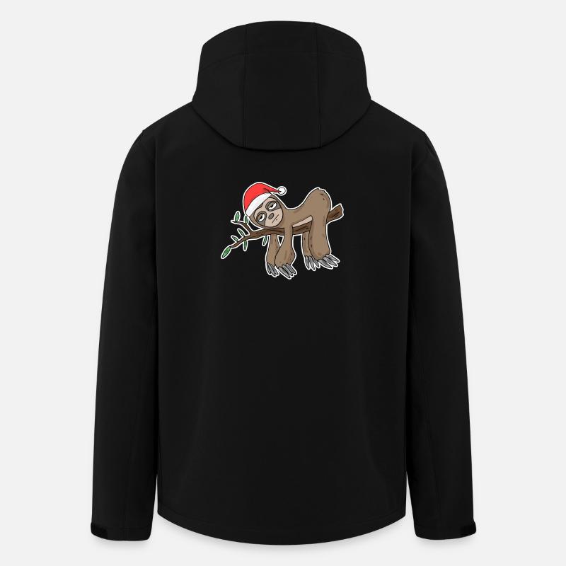 Sloth Christmas - Men’s Recycled Softshell Jacket by Stanley/Stella - black