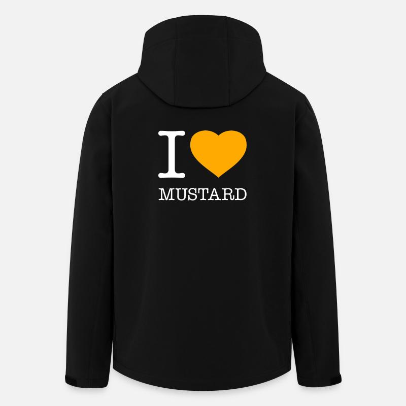 I LOVE MUSTARD Senf - Men’s Recycled Softshell Jacket by Stanley/Stella - black