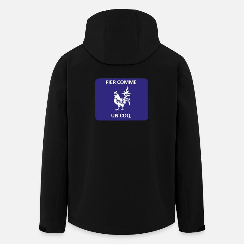 Fier comme un coq - Veste softshell homme en polyester recyclé Stanley/Stella - noir