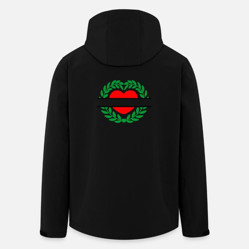 Lorbeerkranz Rot Herzform - Recycelte Männer Softshell-Jacke von Stanley/Stella - Schwarz