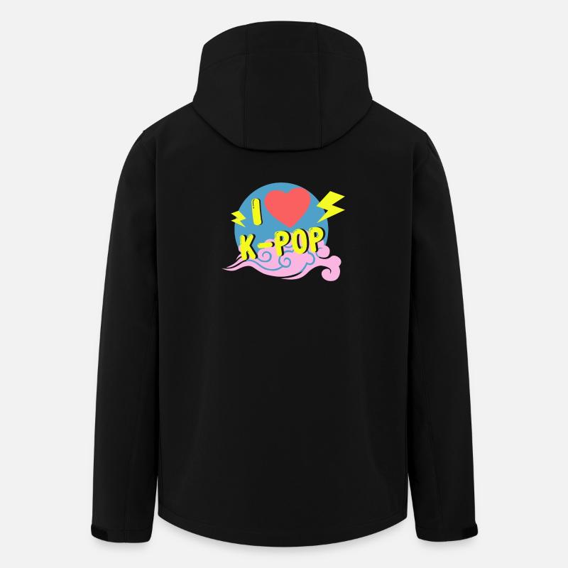 J’adore la Kpop - Veste softshell homme en polyester recyclé Stanley/Stella - noir