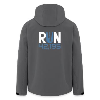 Marathonläufer Runner Run 42,195 Finisher - Recycelte Männer Softshell-Jacke von Stanley/Stella - Schwarz - Hinten - AI Model Male 185 light (185cm)
