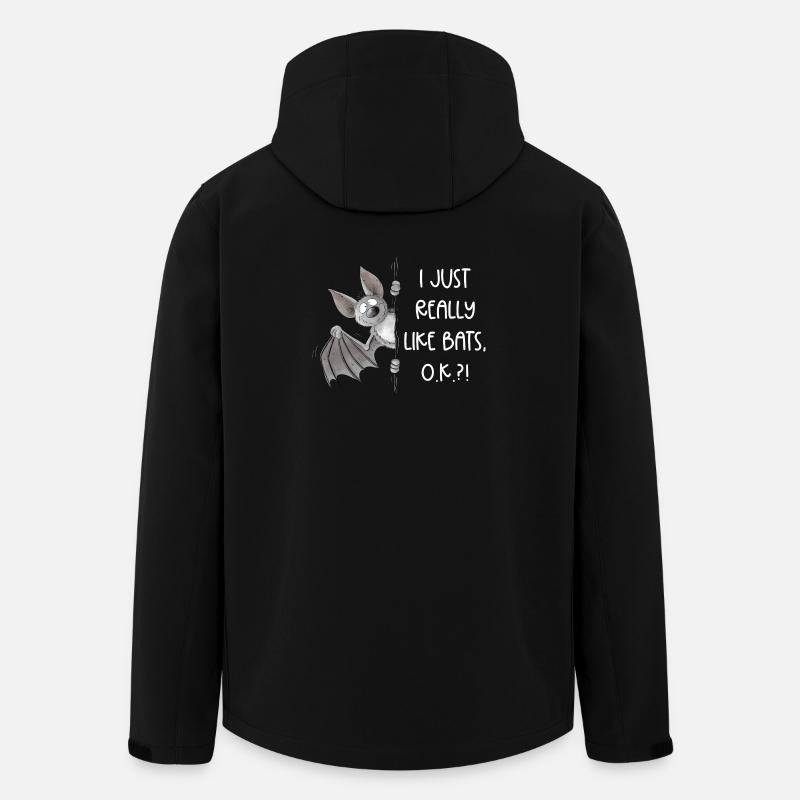 I Just Really Like Bats I Fledermaus Flughund - Recycelte Männer Softshell-Jacke von Stanley/Stella - Schwarz