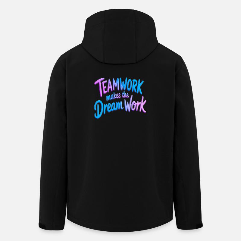 Teamwork makes the dream work - Recycelte Männer Softshell-Jacke von Stanley/Stella - Schwarz