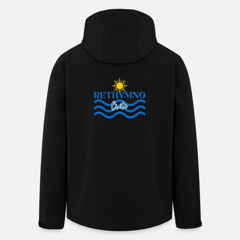 Rethymno Sunset Wave Design - Recycelte Männer Softshell-Jacke von Stanley/Stella - Schwarz