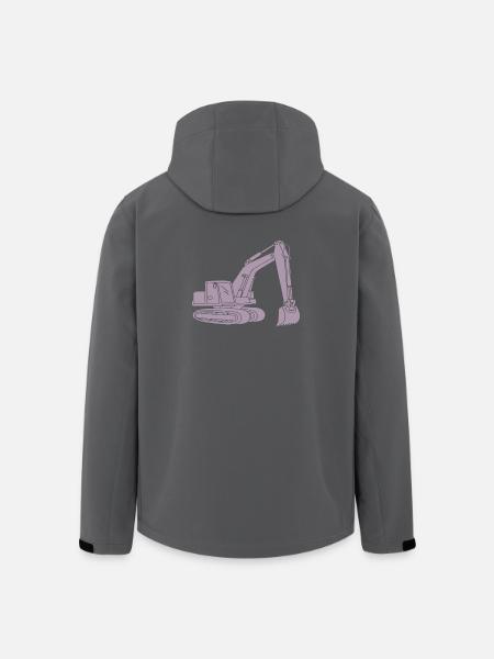 Bagger Silhouette Baugeräteführer Tiefbau - Recycelte Männer Softshell-Jacke von Stanley/Stella - Schwarz