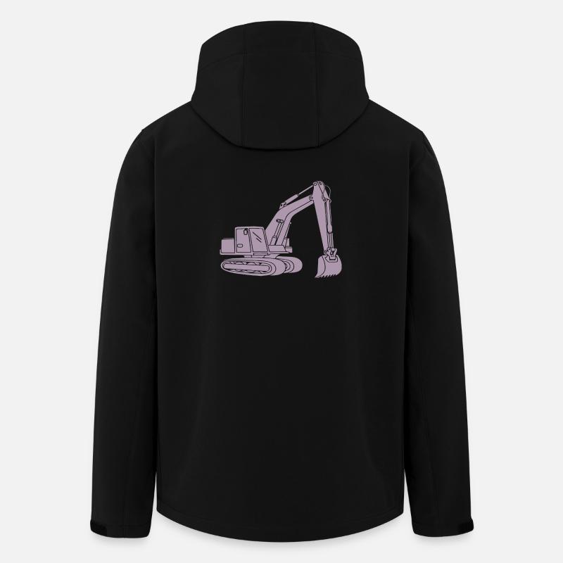 Bagger Silhouette Baugeräteführer Tiefbau - Recycelte Männer Softshell-Jacke von Stanley/Stella - Schwarz