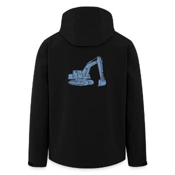 Pelle Silhouette Opérateur d’engins de construction Génie civil - Veste softshell homme en polyester recyclé Stanley/Stella - noir - Dos - AI Model Male 185 light (185cm)